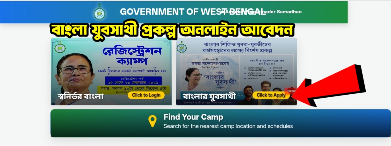 Banglar Yuvasathi Online Application বাংলার যুবসাথী অনলাইন আবেদন